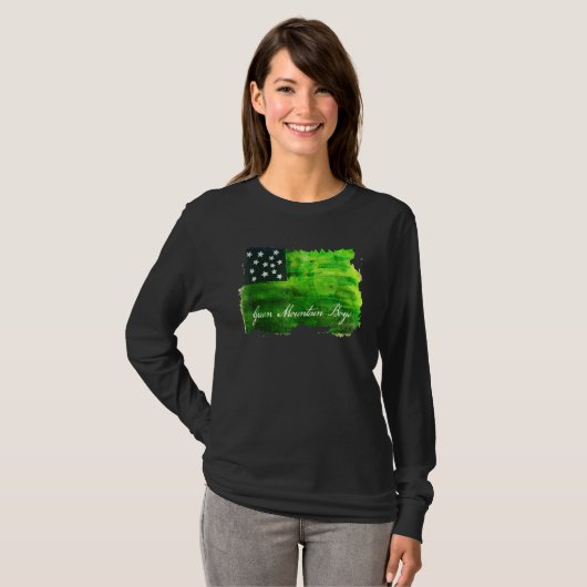 Militair Vermont - Amerikaanse vlag Groene bergen T-shirt (Voorkant volledig)