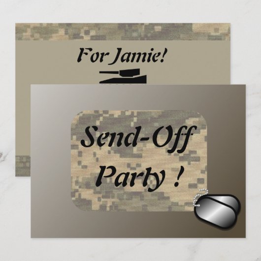 Militair Verzenden van partij Herziene Douane Kaart (Voorkant / Achterkant)