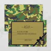 Militair verzenden van partij-RSVP RSVP Kaartje (Voorkant / Achterkant)