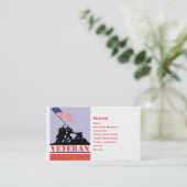 militair veteraan contactkaartje (Staand voorkant)