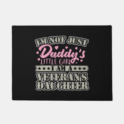 Militair Veteraan Dochter - Papa's Little Girl Deurmat (Voorkant)