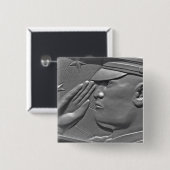 Militair Veteraan Heldeneer Vierkante Button 5,1 Cm (Voorkant /achterkant)