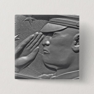 Militair Veteraan Heldeneer Vierkante Button 5,1 Cm