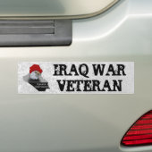 militair veteraan uit Irak Bumpersticker (Op auto)