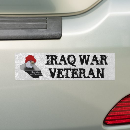 militair veteraan uit Irak Bumpersticker (Op auto)