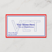 Militair Veteraan Visitekaartje (Voorkant)