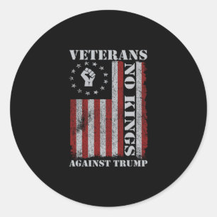 Militair Veteranen Proteseren Vlag Van De Vs Geen Ronde Sticker