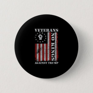 Militair Veteranen Protesteren Usa Vlag Geen Konin Ronde Button 5,7 Cm