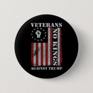 Militair Veteranen Protesteren Usa Vlag Geen Konin Ronde Button 5,7 Cm