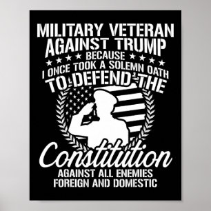 Militair Veteranen Tegen Trump 2020 Amerikaanse Ve Poster