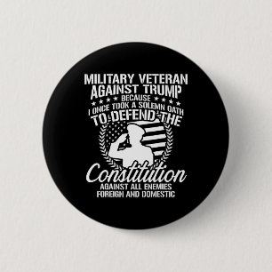 Militair Veteranen Tegen Trump 2020 Usa Verkiezing Ronde Button 5,7 Cm