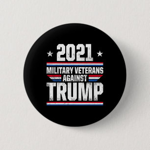 Militair veteranen tegen Trump schenden Usa Electi Ronde Button 5,7 Cm