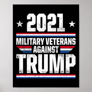 Militair veteranen tegen Trump schenden Usa-verkie Poster