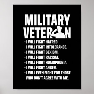 Militair Veteranen Tegen Trump Strijd Usa Verkiezi Poster