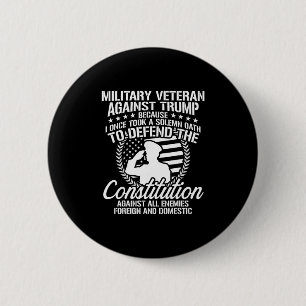 Militair Veteranen Tegen Trump Usa Verkiezingen Ronde Button 5,7 Cm