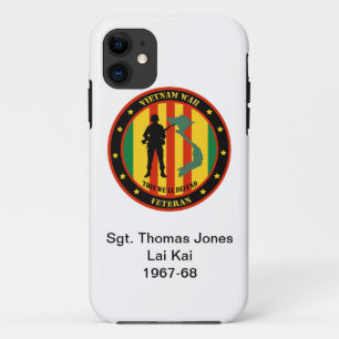 militair Vietnam oorlogsveteraan, aangepast IPhone Case-Mate iPhone Case