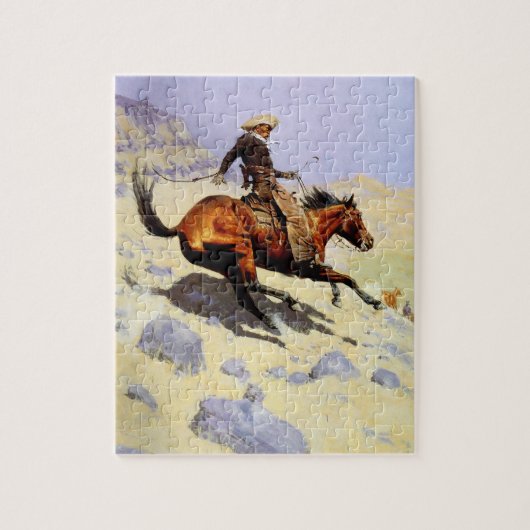 Militair Vintage Cavalerie, Cowboy van Remington Legpuzzel (Verticaal)
