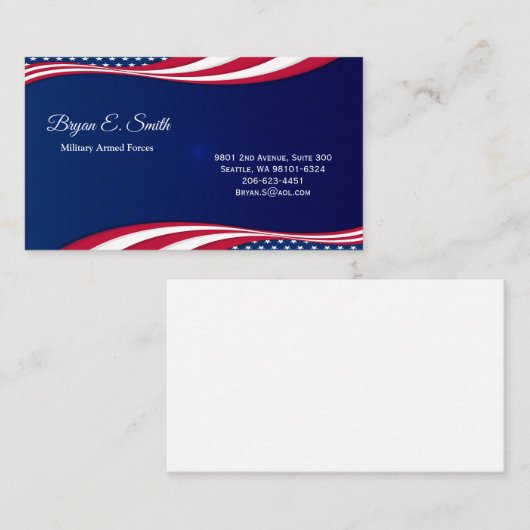 Militair Visitekaartje Contactkaartje (Voorkant / Achterkant)