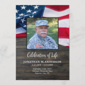 Militair - Vlag van de VS Viering van het Leven -  Programmakaart (Voorkant)