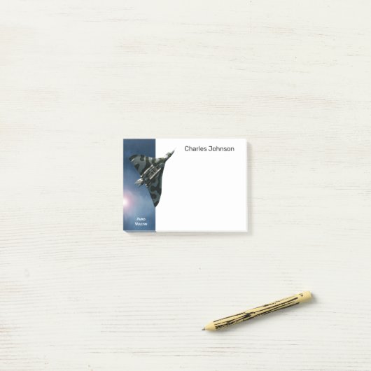 Militair vliegtuig, Avro Vulcan, jouw naam Post-it® Notes (Op bureau)