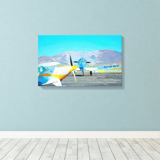 militair vliegtuig canvas afdruk (Insitu (Houten vloer))