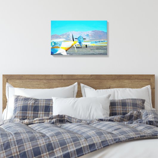  militair vliegtuig canvas afdruk (Insitu (Slaapkamer))