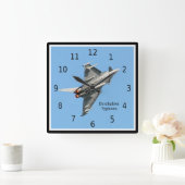 Militair vliegtuig Eurofighter Typhoon, gepersonal Vierkante Klok (Huis)