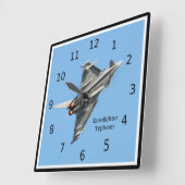 Militair vliegtuig Eurofighter Typhoon, gepersonal Vierkante Klok (Hoek)