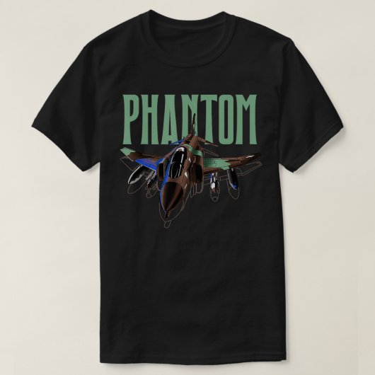 Militair Vliegtuig Phantom Jet Fighter Vliegtuig T-shirt (Design voorkant)