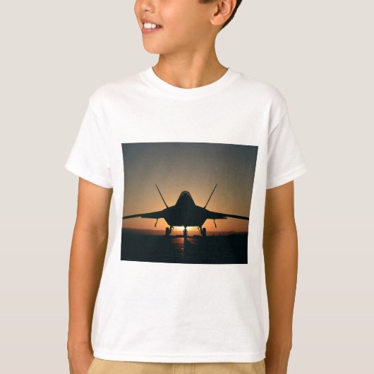 Militair vliegtuig silhouet t-shirt (Voorkant)