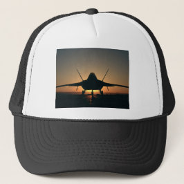 Militair vliegtuig silhouet trucker pet