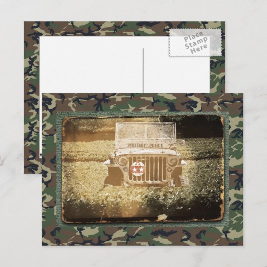 Militair voertuig briefkaart (Voorkant / Achterkant)