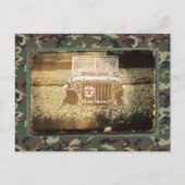 Militair voertuig briefkaart (Voorkant)