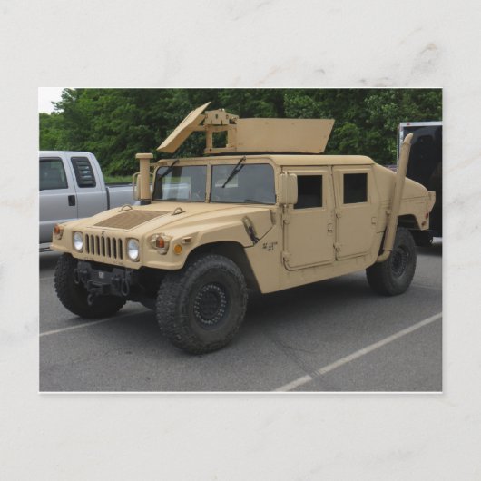 Militair voertuig briefkaart (Voorkant)