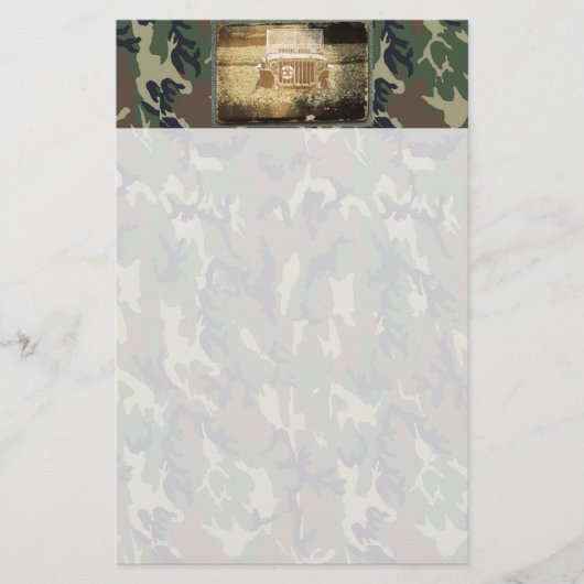 Militair voertuig briefpapier (Voorkant)