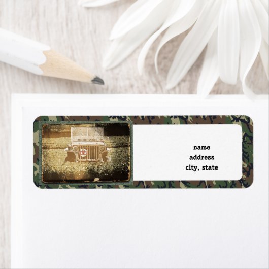 Militair voertuig etiket (Insitu)