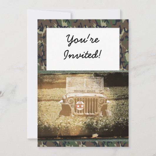 Militair voertuig kaart (Voorkant)