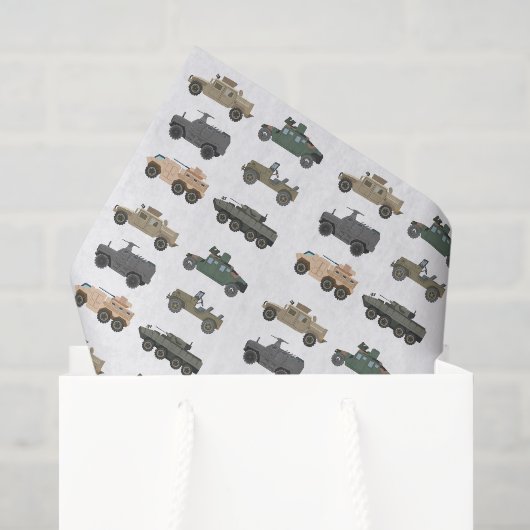 Militair Voertuigen Decoupage Tissuepapier, Tank Tissuepapier (Cadeauzakje)