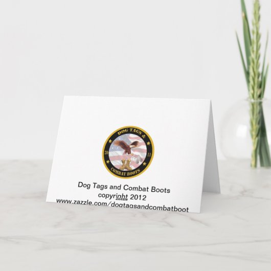 Militair voor mijn soldaat Valentijn Kaart (Achterkant)