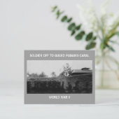 MILITAIR WEG AAN HET KANAAL VAN PANAMA VAN DE BRIEFKAART (Staand voorkant)