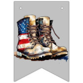 Militair weggaan banner Ik zie je later ik laarzen (Tweede vlag)