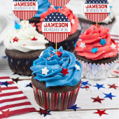 Militair weggaan Party Decor Cupcake Pick Ronde Sticker