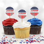 Militair weggaan Party Decor Cupcake Pick Ronde Sticker