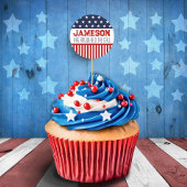 Militair weggaan Party Decor Cupcake Pick Ronde Sticker