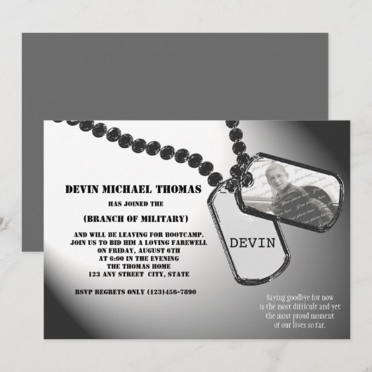 Militair wegtrekken kaart (Voorkant / Achterkant)