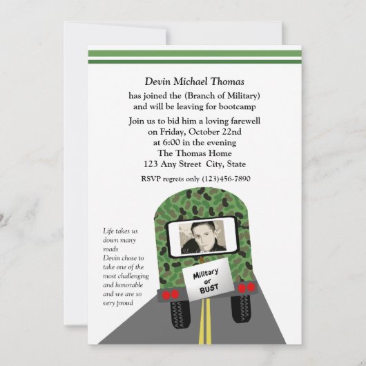 Militair wegtrekken kaart (Voorkant)