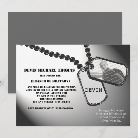 Militair wegtrekken kaart (Voorkant / Achterkant)