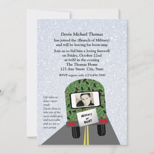 Militair wegtrekken kaart (Voorkant)