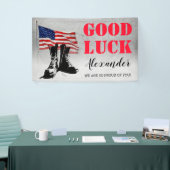 Militair wegtrekken spandoek (Beurs)