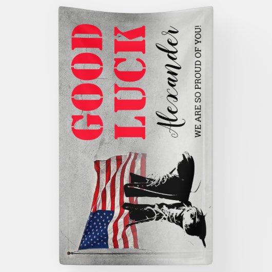 Militair wegtrekken spandoek (Verticaal)